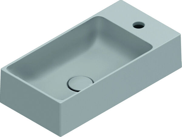 Lavamani Alterna elena 50 x 25 cm, senza troppopieno con foro per rubi. materiale fissaggio image number 0