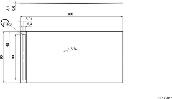 Surface receveur Wedi Fundo Top Riolito Neo Blanc image number 1