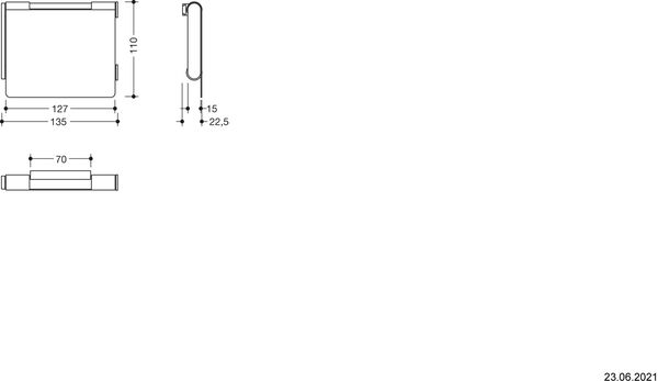 Porte-papier Hewi System 900 acier inoxydable mat image number 1