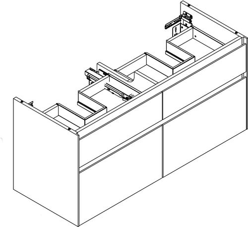 Waschtischmöbel Alterna dinea plus Eiche weiss
