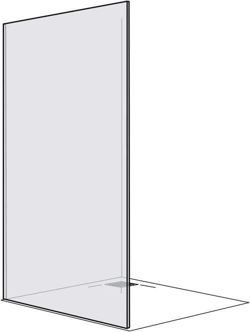 Paroi lat&eacute;rale &agrave; pose libre Alterna lin.3 Verre clair CareTec Pro
