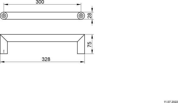 Haltegriff Keuco Collection Reva Schwarz matt image number 1
