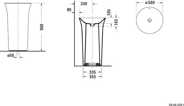 Lavabo Duravit White Tulip blanc Cleaneffekt image number 1