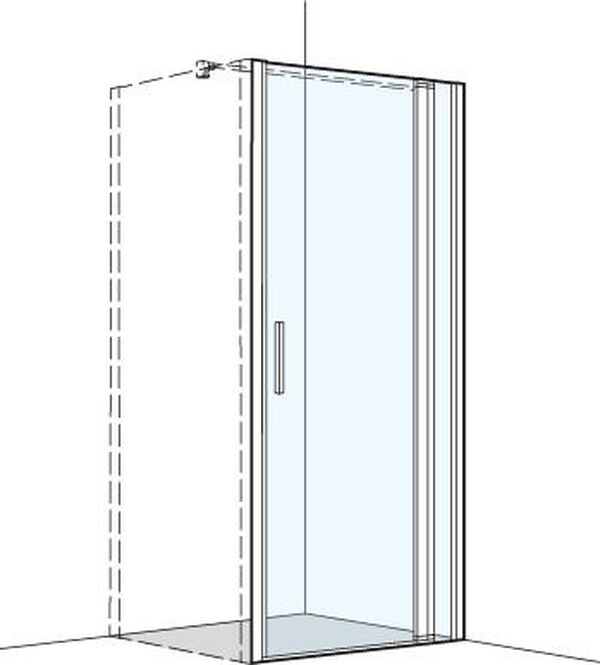 Porte battante Koralle S400 Plus Couleur d'argent Verre clair image number 0