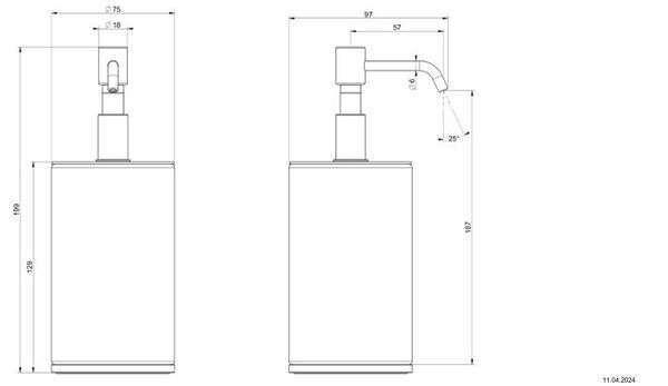 Distributeur de savon Gessi Habito finox image number 1