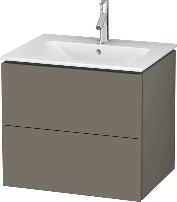 Meuble sous-lavabo L-Cube Flannel grey satin&eacute; mat image number 0