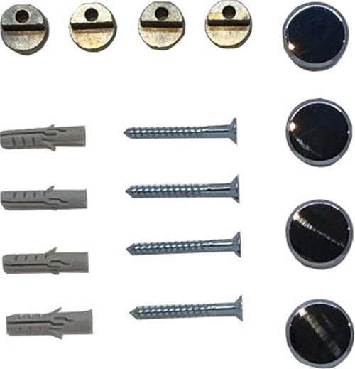 Spiegelbefestigung Büchlerglas rund Verchromt