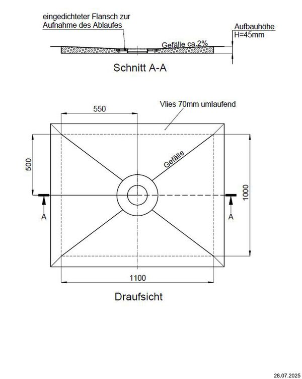 &Eacute;l&eacute;ment de douche Schedel Plan Kessel image number 1