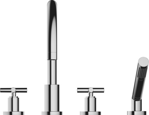 Batteria di riempimento Dornbracht Tara. 4-fori, con impugnature a croce, bocca, s 220 mm, image number 0