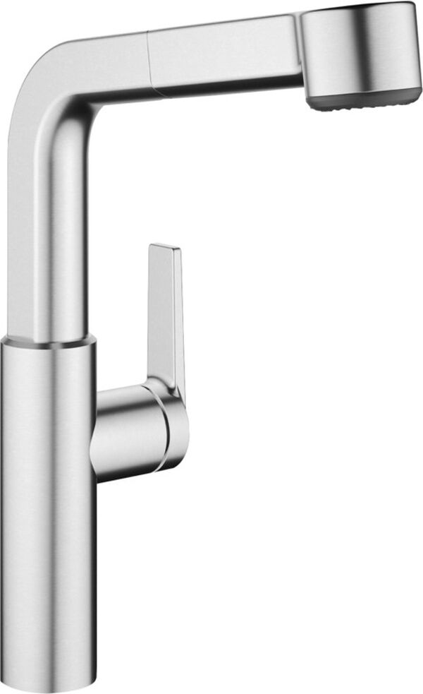 Miscelatore monocomando per lavello KWC Domo E, bocca mobile, s 225 mm, 150&deg;, doccia estraibile, image number 0
