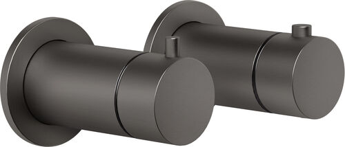 Miscelatore da doccia-set di montaggio finale Gessi Anello / Ingranaggio Black metal brushed