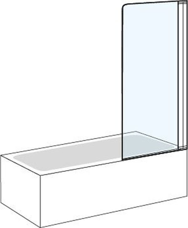 Porte battante Koralle S400 Plus Noir mat Verre clair Plus image number 0