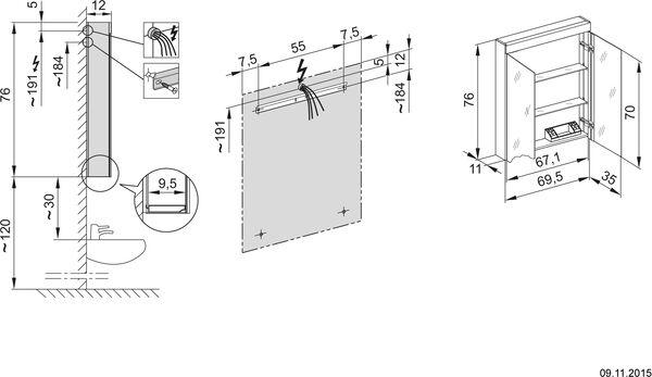 Spiegelschrank Schneider Pata LED Weiss image number 1