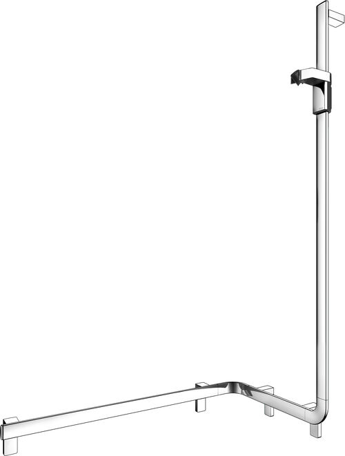 Corrimano per doccia con barra doccia Keuco Collection Axess Cromato Cursore doccia cromato