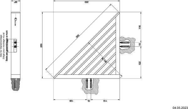 Porte-savon d'angle Gessi Rettangolo / Cono Finox image number 1