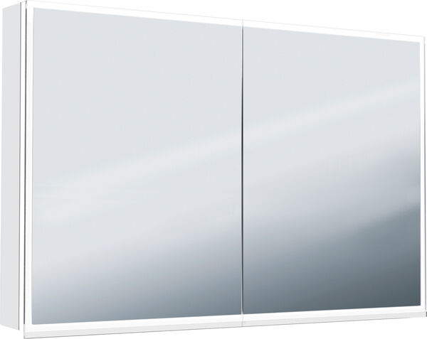 Armadio a specchio Alterna quattro luci LED, larg. 120 cm 2 porte a doppio specchio, 4000 K image number 0