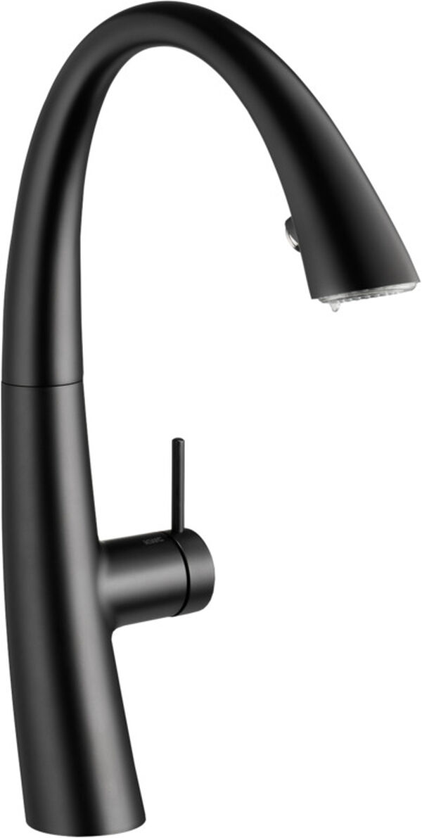 Sp&uuml;ltischmischer KWC Zoe Luminaqua LED Schwarz matt image number 0