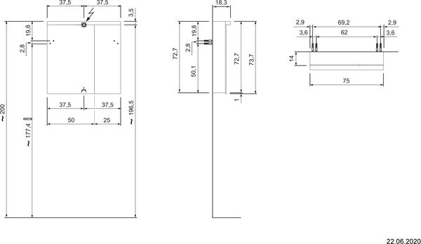 Spiegelschrank Alterna format LED plus Pistaziengrün image number 1
