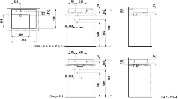 Auflegewaschtisch Laufen Kartell Graphit matt image number 1