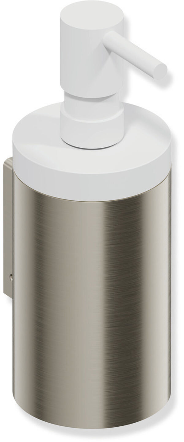 Distributeur de savon Hewi System 162 Nickel bross&eacute; Distributeur de savon polyamide blanc mat image number 0