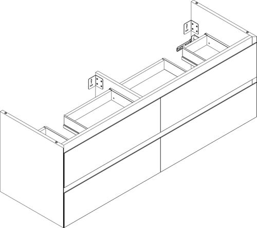 Meuble sous-lavabo Alterna zero plus Gris ombra Meuble sous-lavabo Alterna zero plus Gris ombra