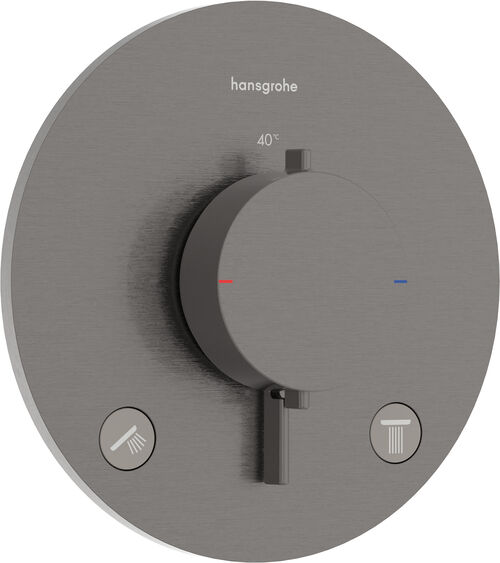 Syst&egrave;me de douche Hansgrohe Ecostat Comfort S Brushed black chrome