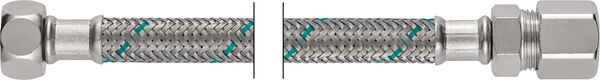 Tubo rinforzato Neoflex CRG 2.0, Ø 8 mm, 25 cm raccordo di chiusura ⅜" x 10 mm, dado filettato image number 0