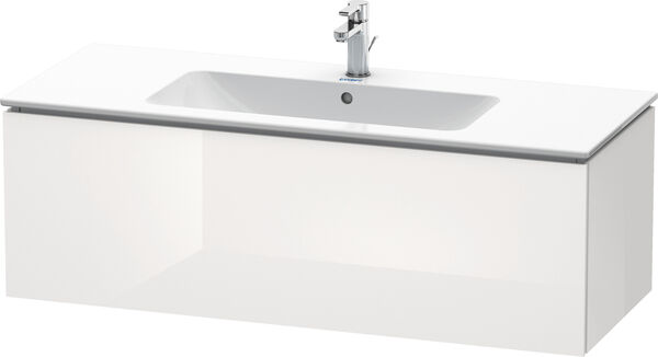 Meuble sous-lavabo L-Cube Blanc brillant image number 0