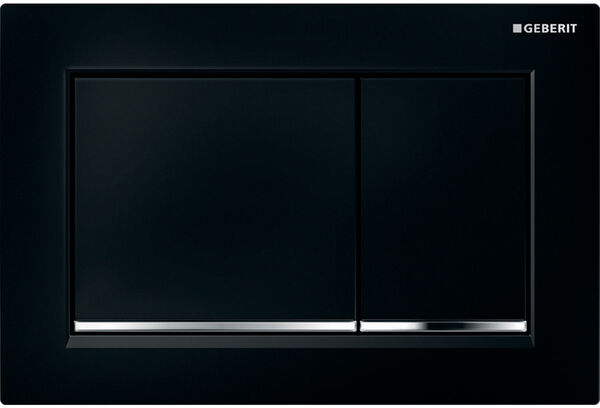 Plaque de d&eacute;clenchement Geberit Omega20 square Noir/Brilliant/Noir image number 0