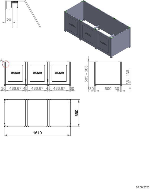 Badewannentr&auml;ger Gabag Compact C 550 image number 1