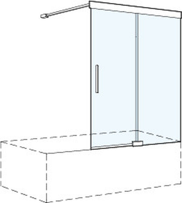 Gleittüre freistehend Koralle S505 Plus Schwarz matt Echtglas klar image number 0