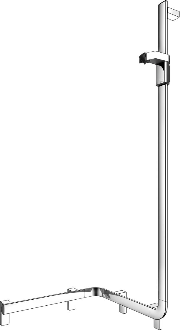 Barre de douche avec barre d'appui Keuco Collection Axess Chrom&eacute; Curseur de douche chrom&eacute;es image number 0