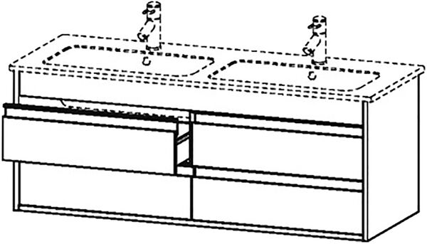 Meuble sous-lavabo Duravit Ketho Taupe image number 0