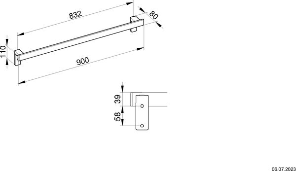 Haltegriff Keuco Collection Axess Verchromt image number 1