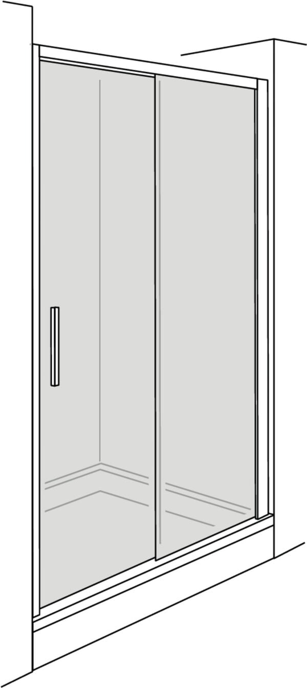 Porta scorrevole Alterna liva, battente a destra, larghezza 140 cm (136,6 - 140,5 cm), con profilo image number 0