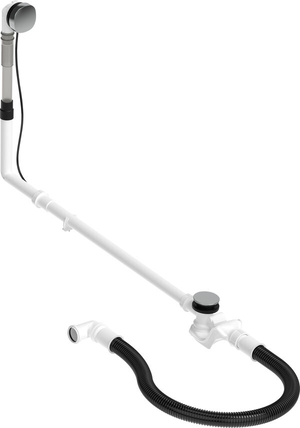 Set di scarico Duravit Quadroval, lunghezza cavo Bowden 110 cm, con set di collegamento al image number 0