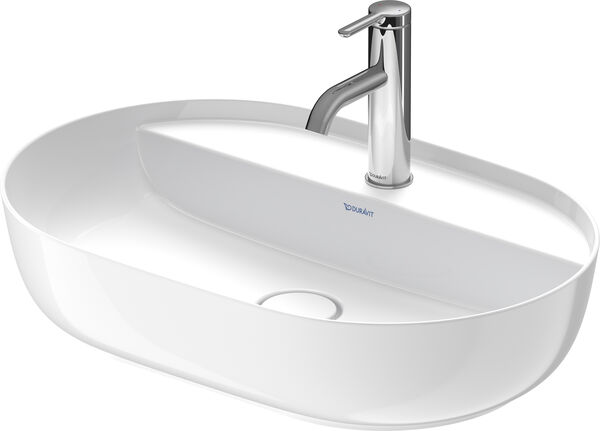 Lavabo d'appoggio Duravit Luv 60 x 40 cm, altezza 13,5 cm con foro per rubinetteria image number 0