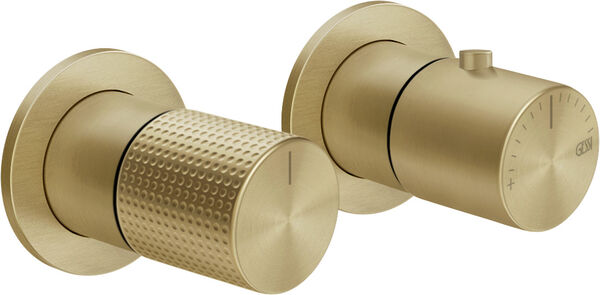 M&eacute;langeur de douche-set de montage final Gessi Habito Brushed brass Cesello image number 0