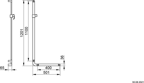 Winkelgriff Keuco Elegance Verchromt image number 1