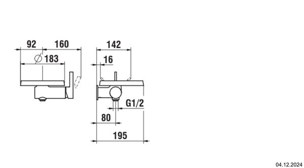 Duschenmischer-Endmontageset Laufen Kartell ½" verchromt image number 1