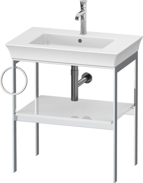 Console m&eacute;tallique Duravit White Tulip Blanc brillant image number 0
