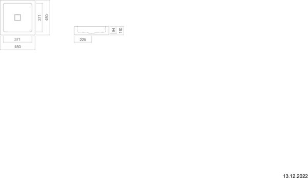 Auflegewaschtisch Alape AB.Q450.1 45 x 45 cm Weiss image number 1