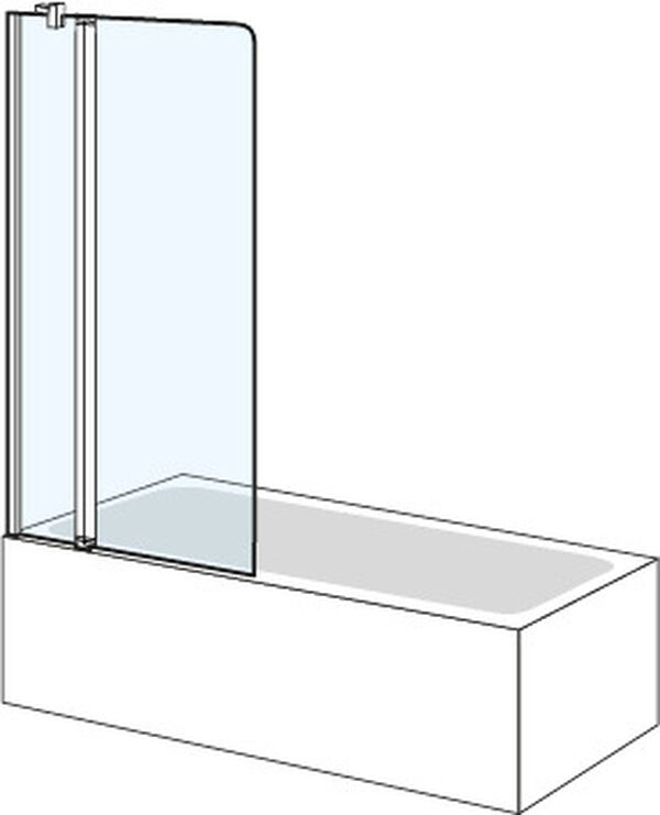 Porte battante Koralle S400 Plus Couleur d'argent Verre clair Plus image number 0