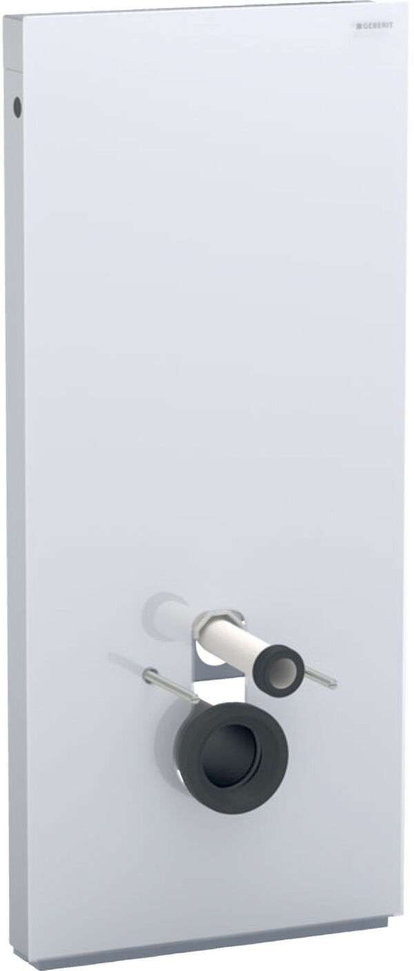 Sanitärmodul Geberit Monolith für Wandklosett, H:113,5-115,5 B: 50,5 cm, T: 10,6 cm Front in Glas weiss image number 0