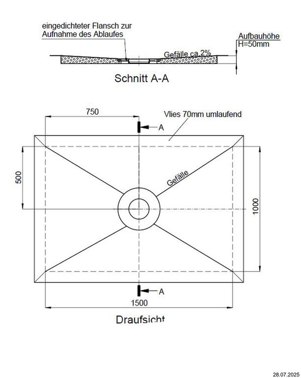 Duschelement Schedel Plan Kessel image number 1