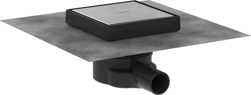Bodenablaufgarnitur Hansgrohe RainDrain Spot Edelstahl geb&uuml;rstet