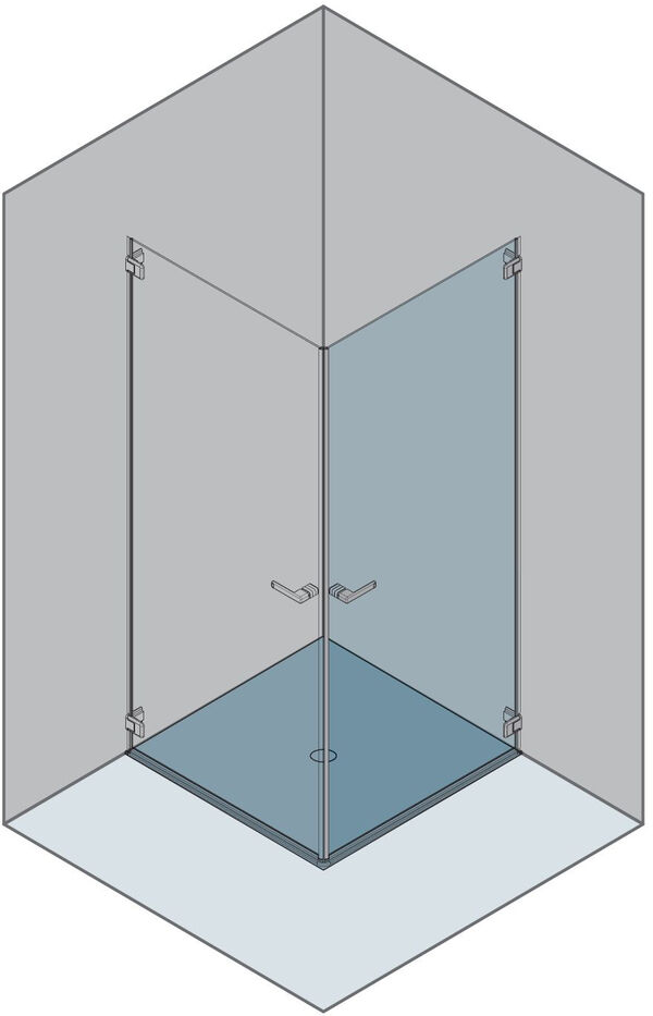 Pendelt&uuml;re Duka Gallery 3000 New Silbereloxiert Echtglas klar image number 0