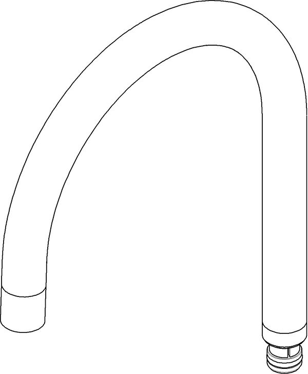 Bocca per rubinetteria monoblocco Tara / Tara Classic sporgenza 165 mm (90282206600) image number 0