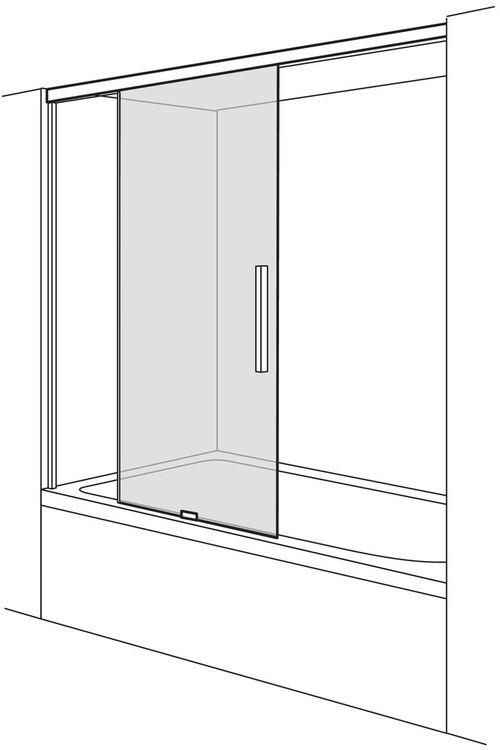 Porta scorrevole Duscholux Viva argento eloxato Vetro trasparente CareTec Pro