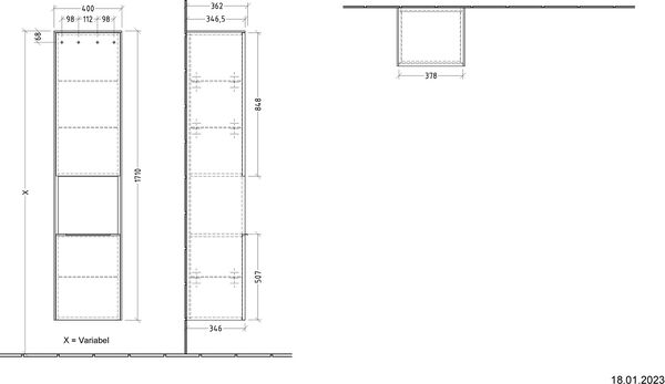 Hochschrank Villeroy & Boch Subway 3.0 eiche nordic image number 1